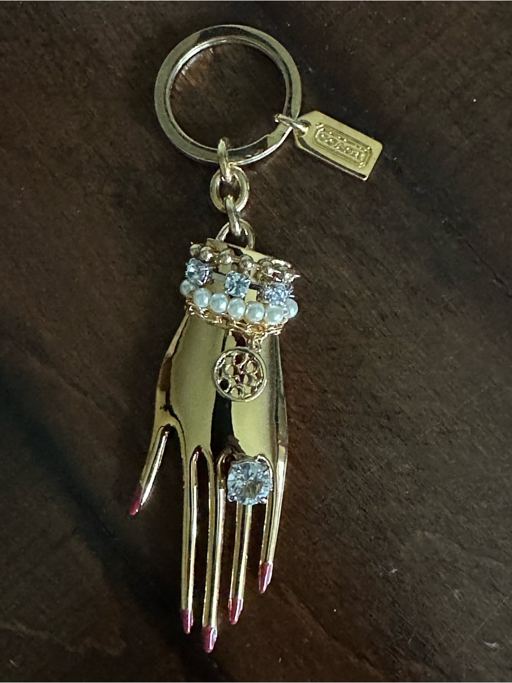 RARE Coach Elongated Hand Keychain Bag Charm
